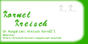 kornel kreisch business card